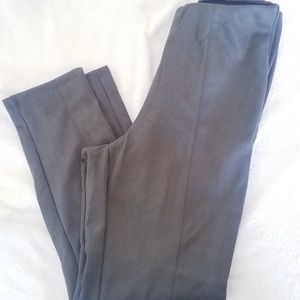 Gray suede leggings